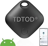 Air Tracker Tag Android,Smart Tag Localizzatore GPS per Android Funziona con Google Dov'è App Bluetooth Tracker Compatibile con Trova dispositivo (Solo Android) per Chiavi/Bagagli (Nero, 1 Pack)