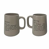 Villa d'Este Home Tivoli Boccale birra grigio 500 ml in gres, Victionary