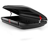 VDP-BA400 Box da tetto per auto, da 400 l, effetto carbonio, con chiusura centralizzata, box portabagagli aerodinamico, incl. portachiavi