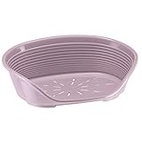 Ferplast Cuccia Cane e Gatto in Plastica SIESTA DELUXE 2, Lettino da Interno, con Antiscivolo, Fondo Forato e Poggiamento, 49 x 36 x h 17,5 cm, Fucsia