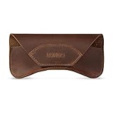 Londo Custodia per Occhiali in Vera Pelle con Chiusura a Scatto Magnetica - Unisex