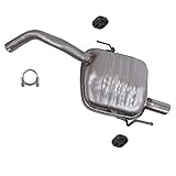 BESTPRICE Set di silenziatori di scarico 1x Silenziatore posteriore, con materiale di montaggio Compatibile con ALFA ROMEO 147 (937_)