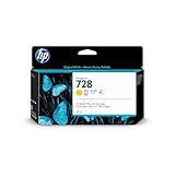HP 728 F9J65A, Cartuccia Originale, Compatibile con Stampanti DesignJet Serie T730 e T830 e con Testina di Stampa DesignJet HP 729, Giallo