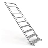 Scafom-rux Scala esterna in ferro - [10 Gradini] scala per esterno - 2 metri di altezza, 80 cm di larghezza, 45 gradi - Scale in acciaio per ponteggi e giardini - Scale per esterni in acciaio