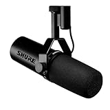 Shure SM7dB-Microfono dinamico, ideale per applicazioni broadcast, podcast/registrazione, ampia risposta in frequenza, suono caldo e omogeneo, costruzione solida, protezione antivento staccabile-Nero