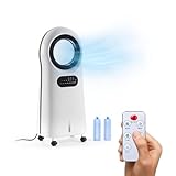 Wintem HURRICANE - Raffrescatore Senza Pale 100w con Telecomando, Serbatoio d'Acqua da 3,5L, Timer, Velocità e Modalità Regolabili, Purificazione dell'Aria, Controllo Remoto, Flusso d'Aria a 360°