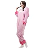 ZKomoL Animali Pigiama Kigurumi Onesie Unisex per Adulti per Feste e Cosplay Costume (S, Rosa Stitch)