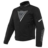 Dainese - Veloce D-Dry Jacket, Giacca Moto Uomo 4 Stagioni, Giubbotto Impermeabile Moto, Traspirante e Antipioggia, con Fodera Termica Removibile, Leggera e Confortevole, Nero/Grigio/Bianco