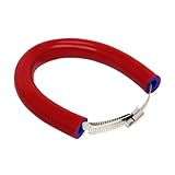 JFG RACING 52cm/20.47" Protezione Scarico Moto,Universale Protezione Scarico Regolabile,Anello Protezione Scarico Moto per Pit Dirt Bike Motocross Supermoto Enduro Scooter-Rosso