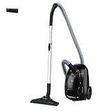 Hoover HE1 Aspirapolvere a traino con sacco compatto e potente per pavimenti duri e tappeti, Filtro per la polvere EPA, Capacità del sacco 2,5L, Accessori integrati, Raggio d'azione 7,5m [HEZ107HM]