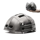 Overade Casco Pieghevole Plixi FIT - Volume diviso per 3 quando piegato (Grigio, S/M (54-58 cm))