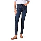 Amazon Essentials Jeans Skinny a Vita Alta - colori fuori produzione Donna, Delavé Scuro, 42