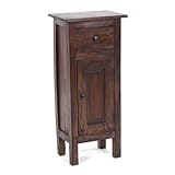 Design Delights - Armadietto in legno “Plant 80”, 80 x 36 x 25 cm (altezza x larghezza x profondità), legno riciclato in mogano, stile Shabby Chic, colore: 03, marrone scuro