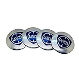 Gisltv 4 Pezzi Auto coprimozzi Adesivi, per Lancia ypsilon Delta musa Nera thema Stratos Y Phedra 56.5MM Resistente alla Polvere e all'Acqua Coprimozzo Auto Ruota Cerchioni Accessori,B