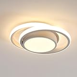 Comely - Plafoniera LED rotonda a Soffitto, bianca, potenza di 32W, 2350LM, con Design Moderno. Luce Bianca Calda 3000K, adatta ad ogni ambiente, come: Corridoio, Cucina, Camera da Letto o Soggiorno