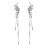 Orecchini Pendenti da Donna a Forma di Ali di Fata Con Zirconi Cubici, Lunghi e Pendenti per Ragazze, Orecchini a Polsino, Gioielli, Regali, Altro
