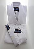 mmasport BJJ Kimono Jiu Jitsu 100% Cotone 390 gr Colore Bianco Kimono BJJ Basic (A1 (150-160 cm))