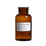 Vaso vuoto in vetro ambrato da 500 ml, per boccioli, farmacia, vintage, con design a corda, per composizioni floreali, casa, ufficio, matrimonio, decorazione per feste