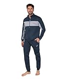 AUSTRALIAN Tuta Homewear Uomo In 100% Poliestere Vari Modelli E Colori, Tuta Completa Maschile (L (48), AUF515 - BLU NAVY)
