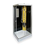 BOX DOCCIA IDROMASSAGGIO full optional apertura a sinistra 100 X 70 DOCCIA CABINA Mod. Taormina