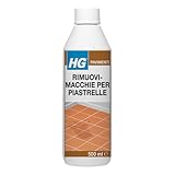 HG Rimuovimacchie n.21, Smacchiatore che Rimuove Grasso, Macchie di Olio e Resina da Piastrelle in Terracotta, Mattoni, Lastricati, Pietra Naturale, Porcellana Cemento e Calcestruzzo -500ml 166050108