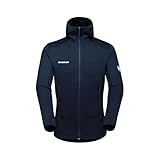 Mammut Taiss Light ML Hooded Jacket Men | Giacca in Pile Sportiva da Montagna da Uomo con Zip e Cappuccio | Marine, XXL