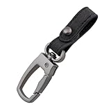 HBDTNTKF Portachiavi per Mazda Mazda2 2 Sedan (Type DE/DJ/XP21/DY) 2008-2023, Chiave Catena Portatile Chiav Vita Pendente Uomini E Donne Multifunzionale Portachiave Accessori,B/Black