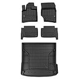 MOTOS Set di tappetini in gomma e tappetini per il bagagliaio per Audi Q7 I 2005-2015 Migliorare il comfort di viaggio con tappetino antiscivolo auto 3D- tappetini per tutte le stagioni auto, protezio