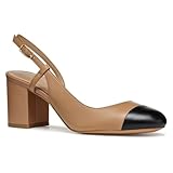 Geox D VIRNILISA 65 A, Pompa Donna, Beige/Black, 38.5 EU