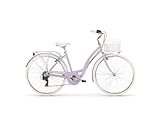 Bicicletta Cruiser MBM Primavera Donna Ruota 28" Cambio 6 Velocità (Lavanda)