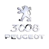 LFXLDS Emblema Kit Posteriore per Peugeot 3008 2009-2013,Argento Stemma 3D Logo Bagagliaio Adesivo Lettere Ricambio Tronco Metallo Cromo Accessori Decorativi Esterno Auto,Just 3008 Emblem