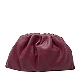 Chicca Borse Borsa Clutch a Mano o Tracolla da Donna in Pelle (Bordeaux)