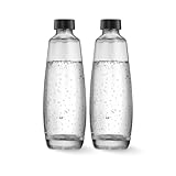 sodastream Set 2 bottiglie in vetro da usare SOLO per gasatore DUO, capacità 1 Litro