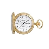 Lorenz Treno 030222BB - Orologio da taschino al quarzo in acciaio inossidabile - Quadrante con numeri arabi - Inclusa nella confezione stand per appoggio e catena in acciaio