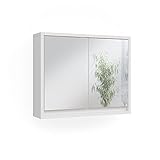 Vicco Specchio contenitore bagno Mila, Bianco, 55 x 45 cm