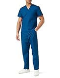 MISEMIYA - Uniformi Unisex Set Camice – Uniforme Medica con Maglia e Pantaloni Uniformi Mediche Camice Uniformi sanitarie - Ref.6801-6802 - Medium, Blu Marino 68