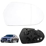 Vetro dello Specchio Sostituzione per Audi A6 4G, Specchietto Retrovisore Esterno Iperbolico Riscaldato Vetro dello Specchietto Asferico Sinistro o Destro