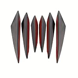 YYFYYDS 6 Pezzi Pinne Paraurti per Auto, Compatibile con Fiat 500 Grande Punto Abarth, Accessori Auto,Black