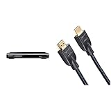 Sony DVP-SR760 Lettore DVD Full HD, USB, Nero & Amazon Basics - Cavo HDMI intrecciato, 1,8 m