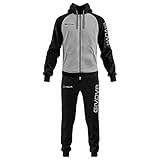 TUTA SUPER KING FELPA GRIGIO MELANGE CHIARO/NERO Tg. L