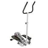 Sunny Health & Fitness Ellittica Mini 2-in-1 da Seduti/in Piedi, Pedaliera Portatile con Manubri per Allenamento in Casa, Esercizio a Basso Impatto per Anziani/Donne - SF-E3988, Grigia