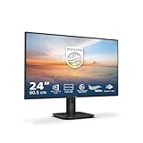 PHILIPS 24E1N1100A Monitor 24" 120Hz Frameless IPS FHD (1920x1080), 1ms (MPRT), Altoparlanti integrati, VGA, HDMI, Attacco VESA, 2023, Nero, altoparlante integrato