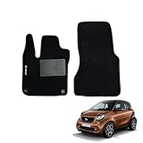 SERIE 2 TAPPETI - TAPPETINI IN MOQUETTE NERI PER SMART FORTWO 453 dal 2014