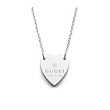 GUCCI collana in argento con cuore inciso Gucci trademark YBB22351200100U