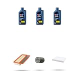 Kit tagliando 3 FILTRI e 3L OLIO compatibile con Fiat Doblo II 1.4 16v 88kw dal 2015