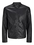 Synthetic Leather Jacket Synthetic Leather Jacket Black, L, Black, L