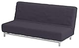Sofa Pro Il copridivano Lovas in cotone pesante di ricambio è compatibile con IKEA Beddinge Sleeper, un ricambio di qualità per futon (cotone grigio scuro)