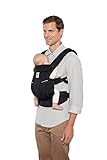 Marsupio Ergobaby Omni Breeze per neonati, 4 posizioni SoftFlex Mesh marsupio anteriore ergonomico marsupio posteriore per neonati (Onyx Black)