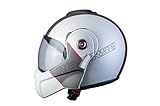 BHR Casco Modulare Moto 807 REVERSE | Casco Moto Integrale Omologato ECE con funzione Flip-Up 180° | Casco Moto Modulare Uomo & Donna con Sgancio Micrometrico | COOL WHITE | S