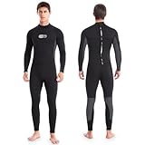 Muta da Uomo, Corpo Intero Muta Sub Uomo, Muta in Neoprene da 3mm Muta da Sub per Immersioni Snorkeling Nuoto Surf